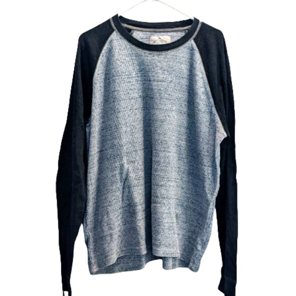 BOGO SALE! ST JOHN'S BAY Black and Gray Long Sleeve Thermal Tee, Men's XXL
